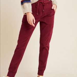 Leigh Red Corduroy Joggers Anthropologie
